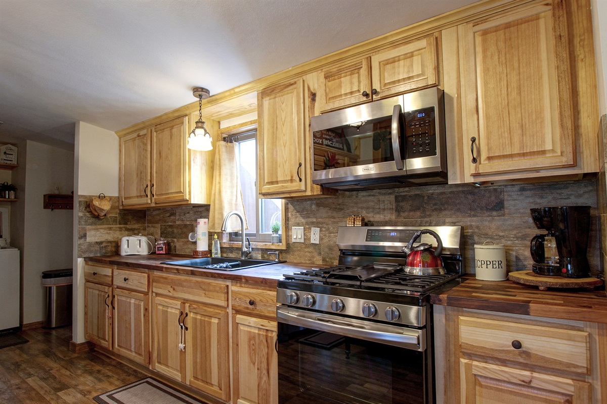 Fully stocked kitchen