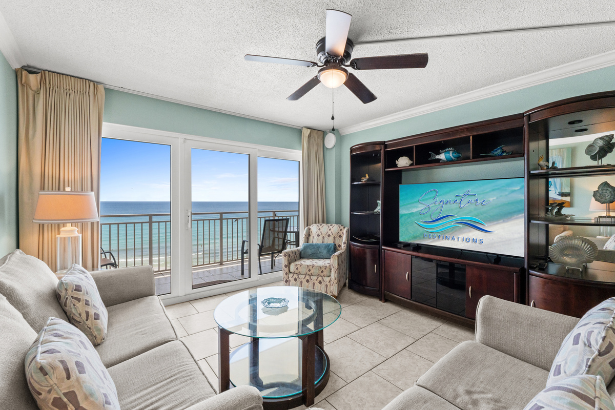 Living Room with Beach View and Queen Sleeper Sofa