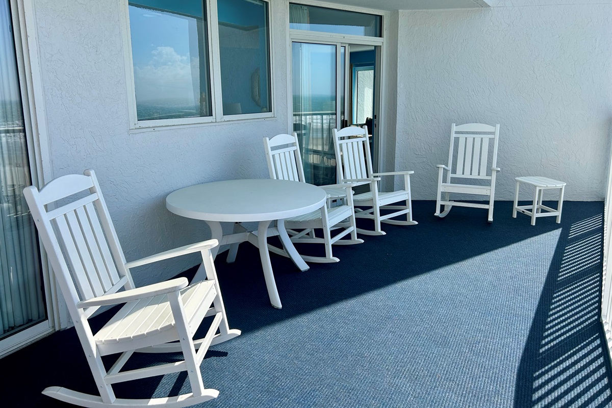 One of the two oceanfront balconies.