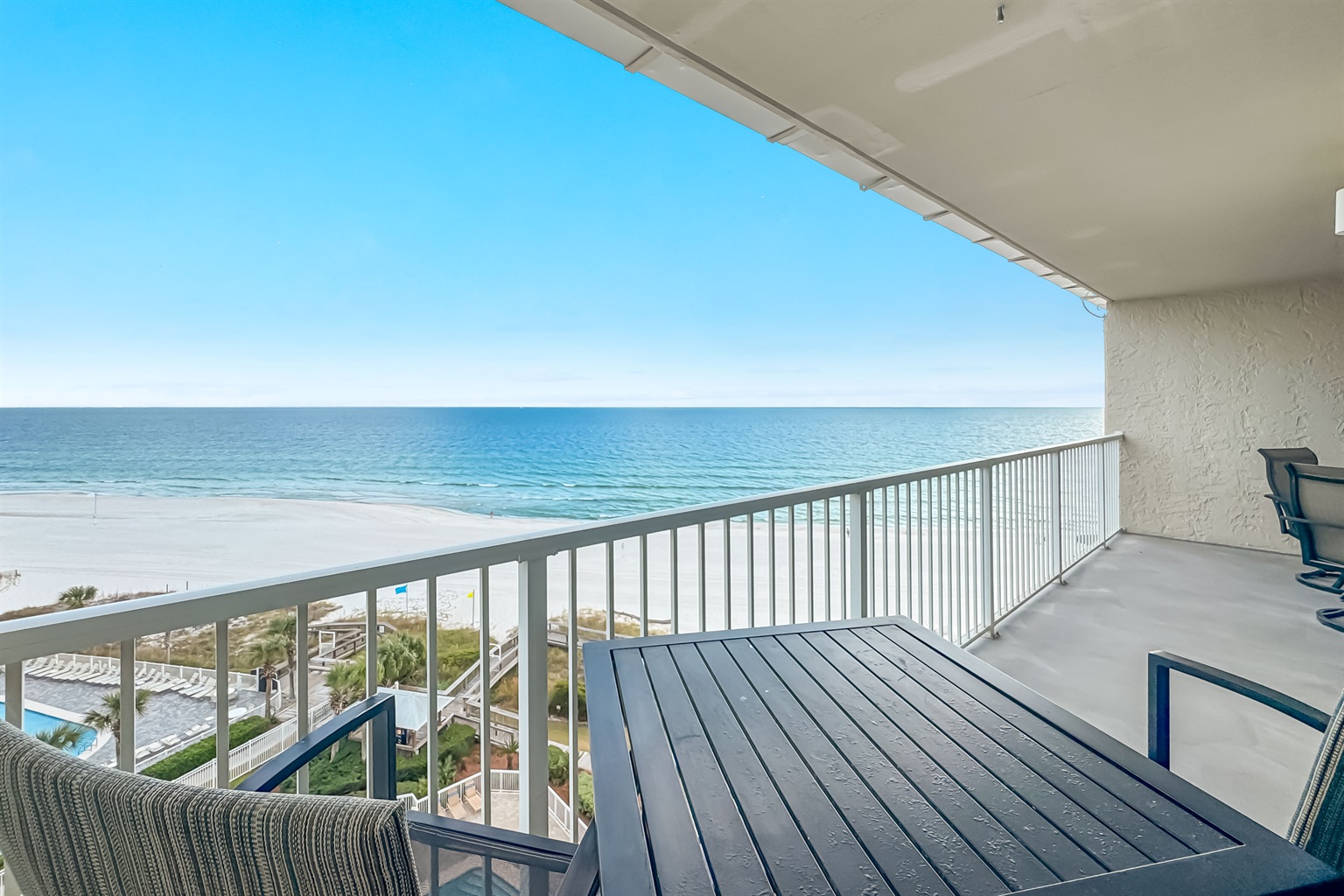 Unobstructed ocean views from your private balcony. Experience the tranquility and beauty of the sea from the comfort of your own space.