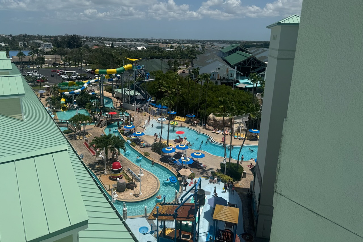 View of the waterpark from your PRIVATE Sundeck.