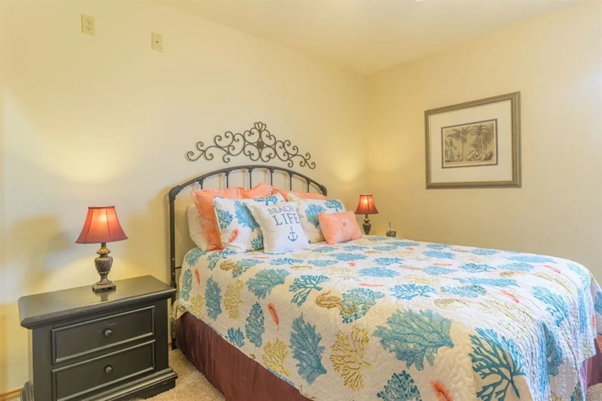 Enjoy relaxing in this upper level queen guest bedroom.