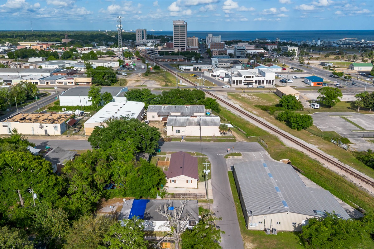 Aerial view of Downtown Gulfport 