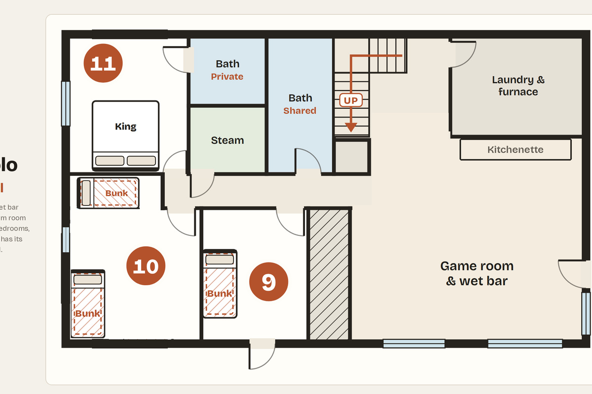 Lower level floor plan