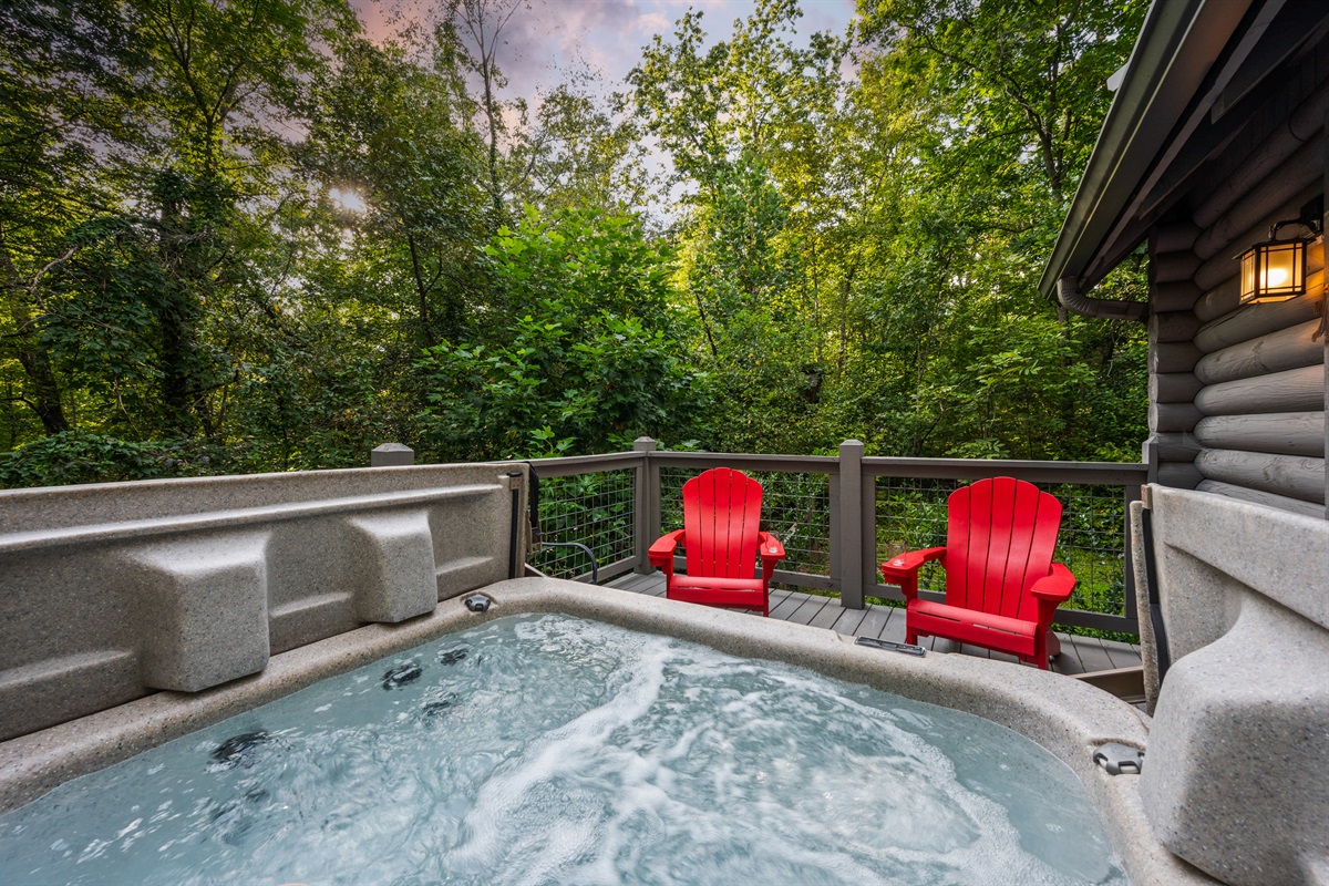 Relax in your private hot tub