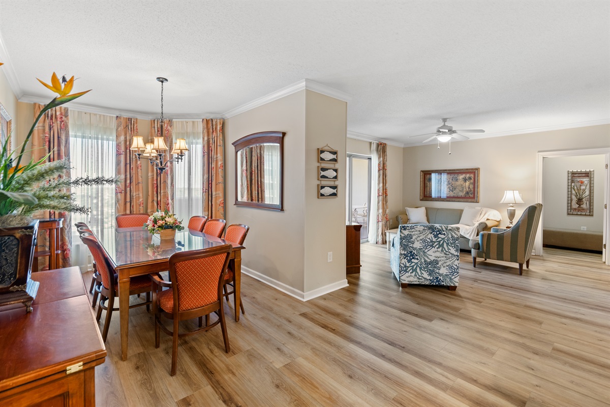 Spacious Dining with views