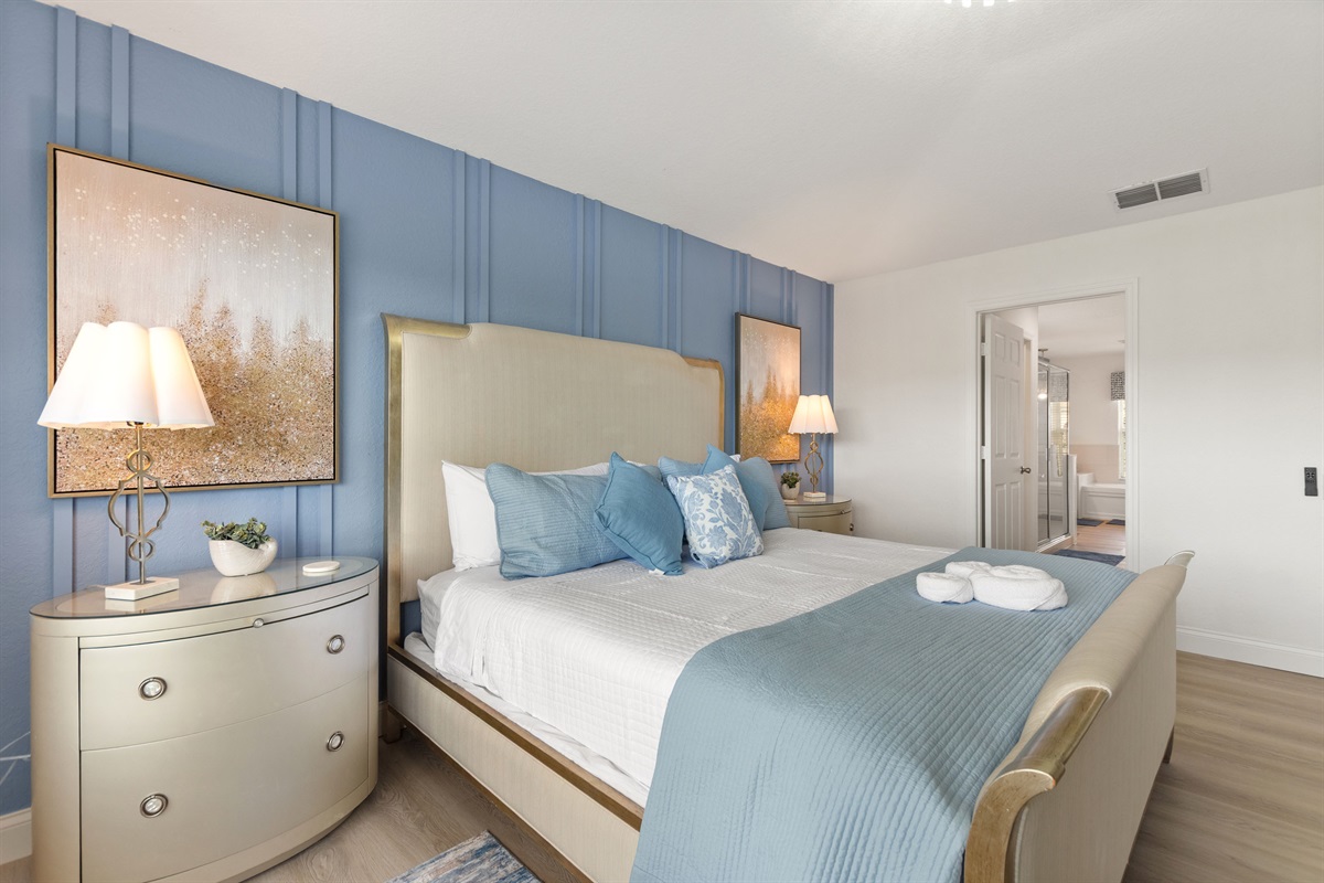 Amazing Master King Bedroom with everything new.