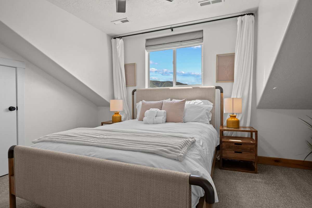 A well-furnished bedroom gives guests their own comfortable space to unwind.