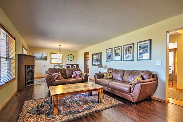 Open Floor plan with Gas Fireplace