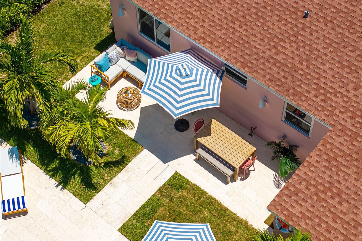 Aerial views of this SoSo West Palm Beach gem, nestled in a safe, family-friendly neighborhood just minutes from top beaches, dining, and amenities.