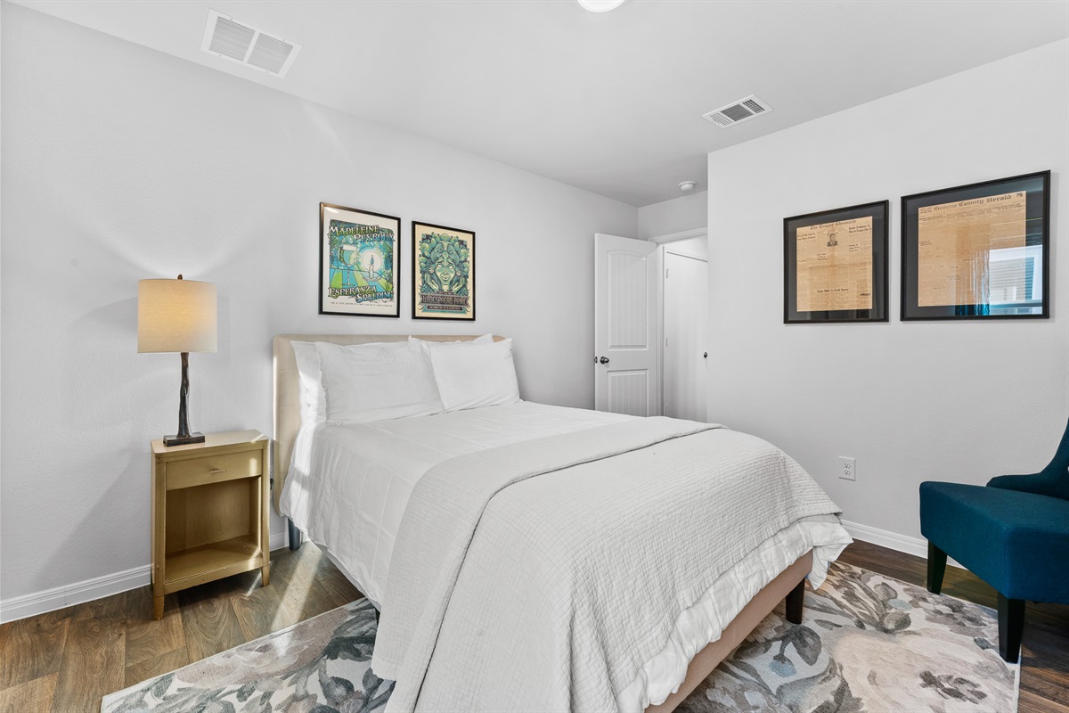 Bedroom 2 is across the hall from the family bathroom 