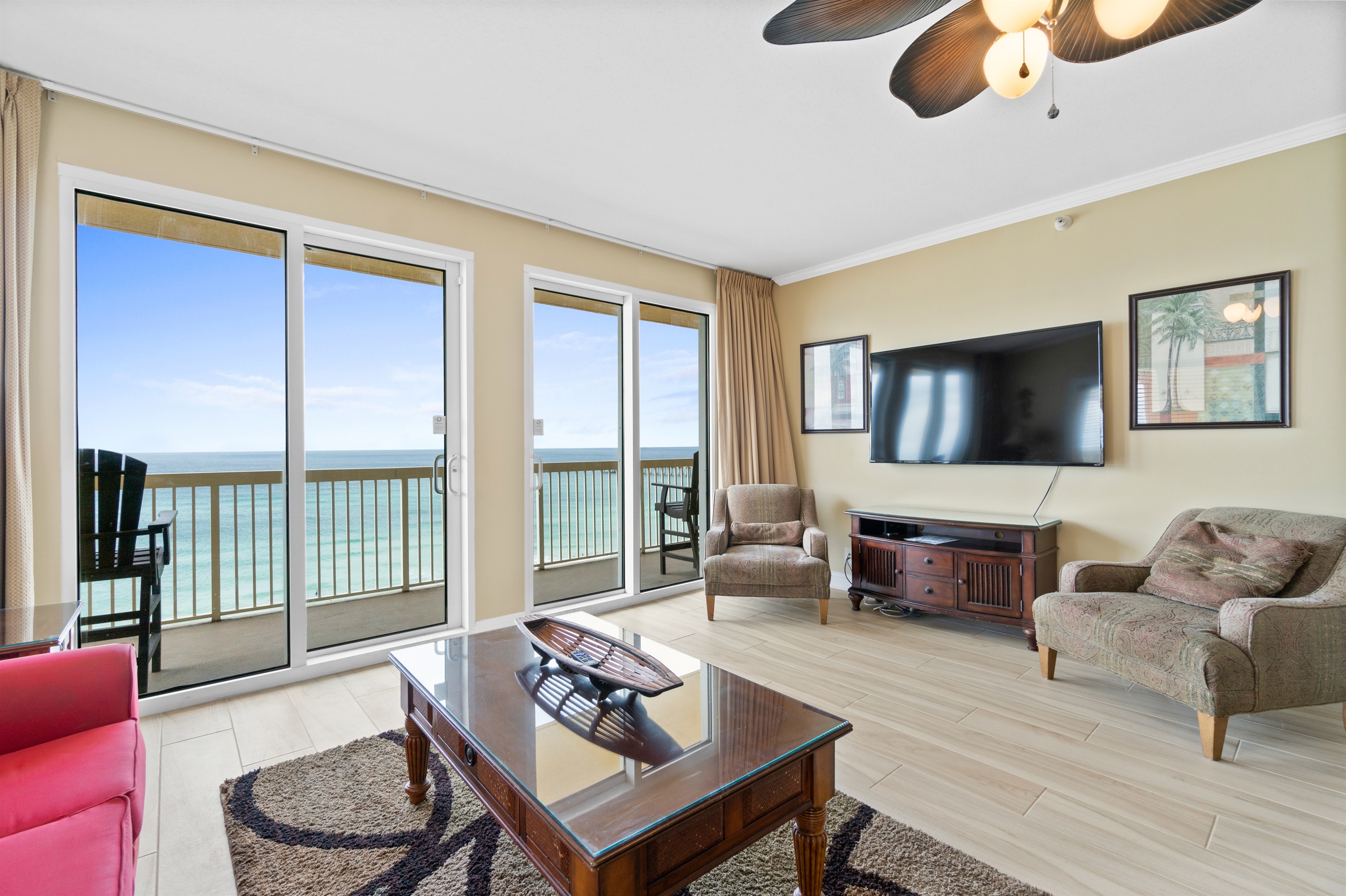 View from the double door to the balcony