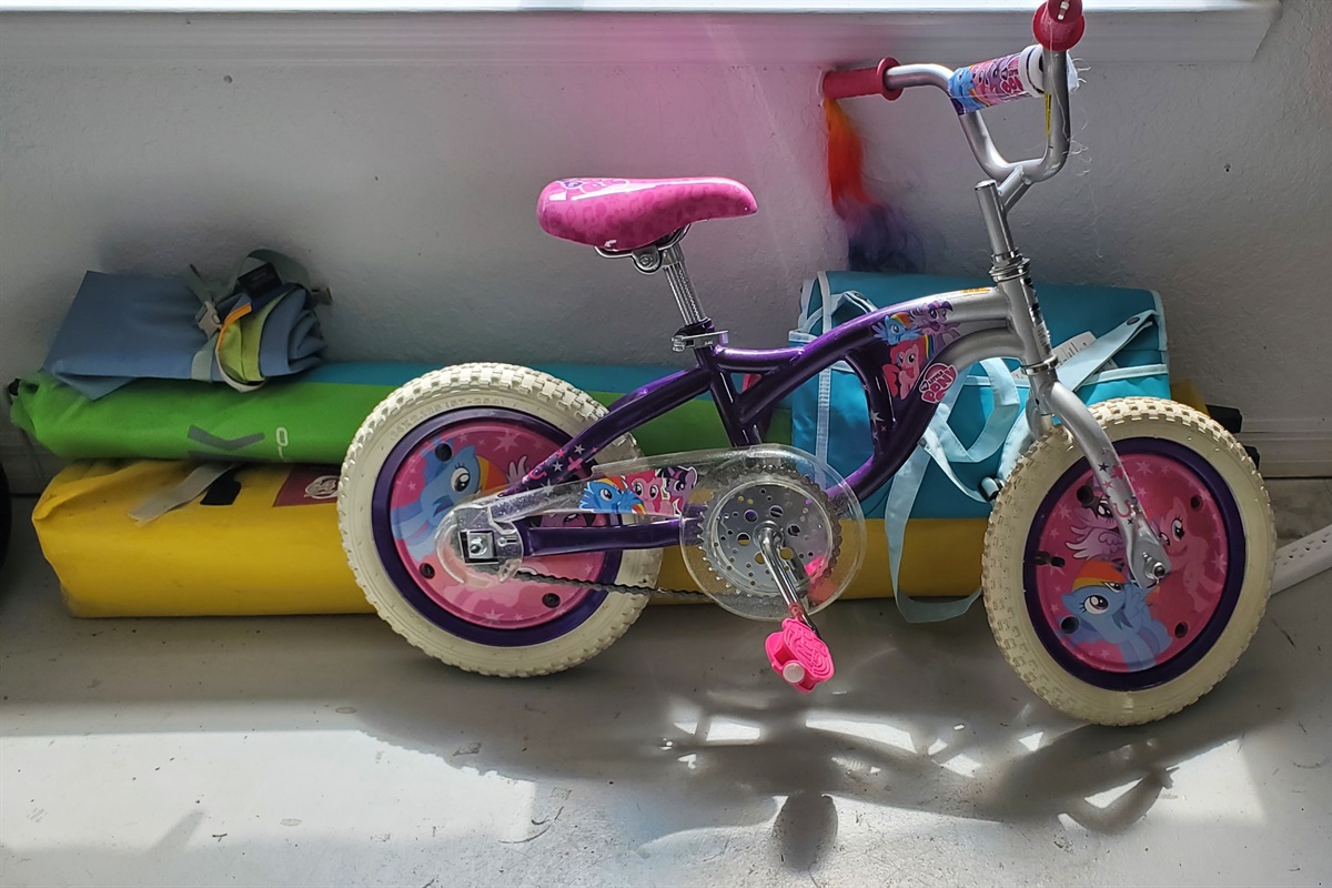 Child's bike for guest use (there are 2 children's bikes in the garage)