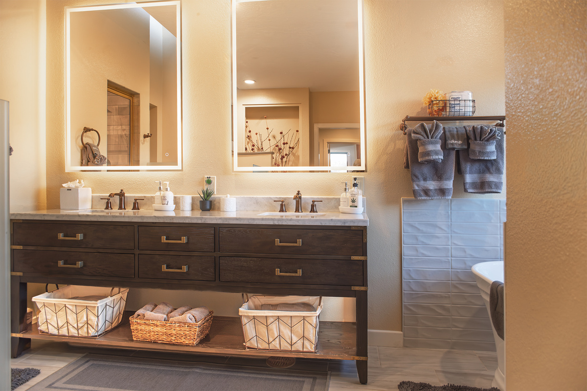 Beautiful primary bathroom.