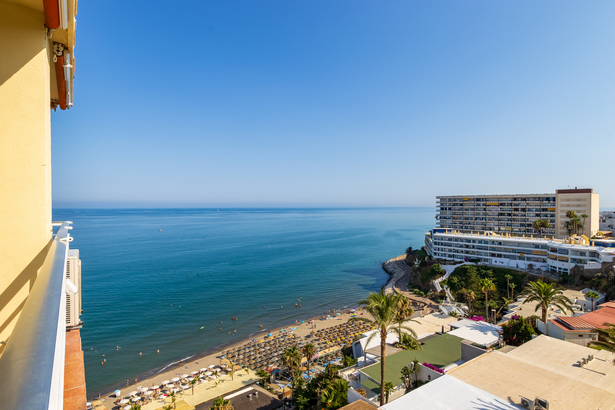 Coastal panorama looking along the shoreline towards Torremolinos.
