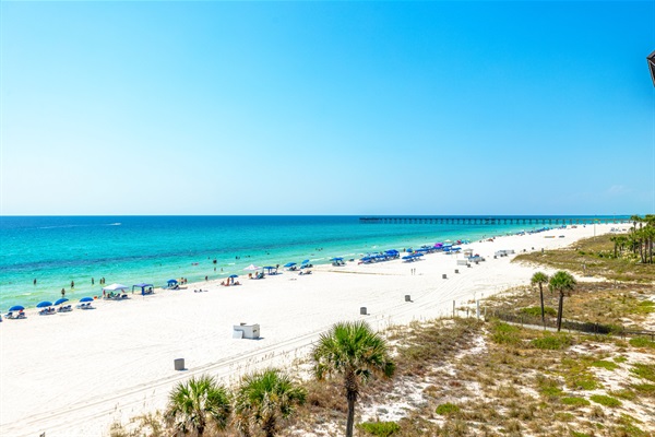 Stunning white sand view from our balcony