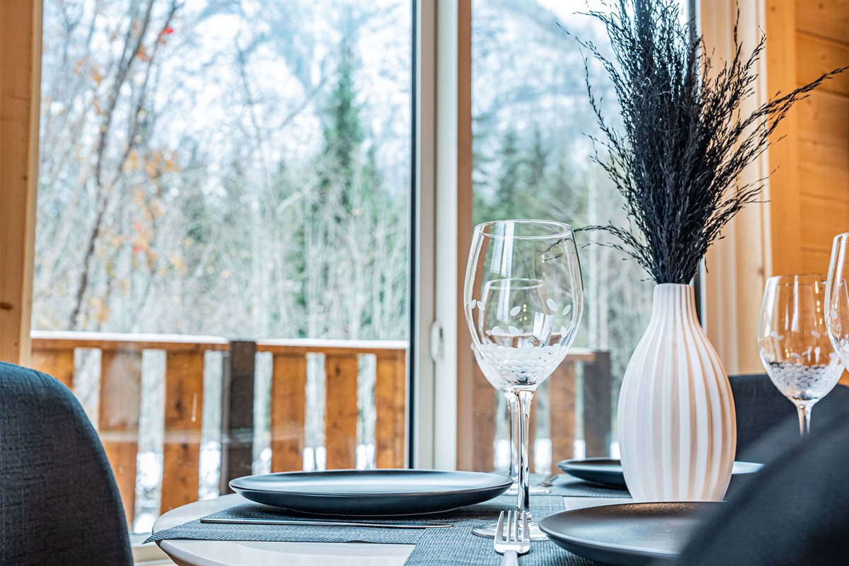Mountain view from the dining table