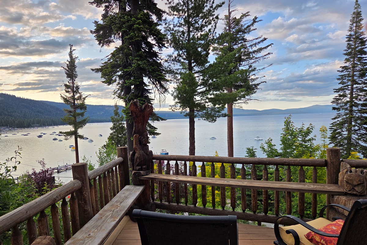 Our deck will have furniture for lake viewing in the summertime! It will be put away in October-May to protect from snow.