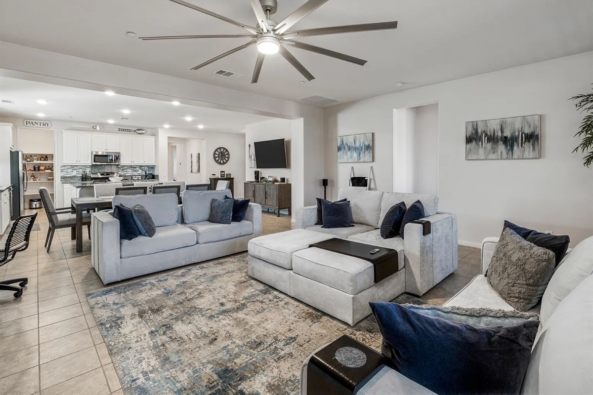 Lots of seating in the living area