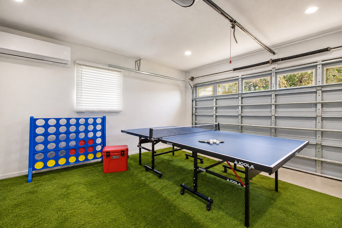 Game Room in garage