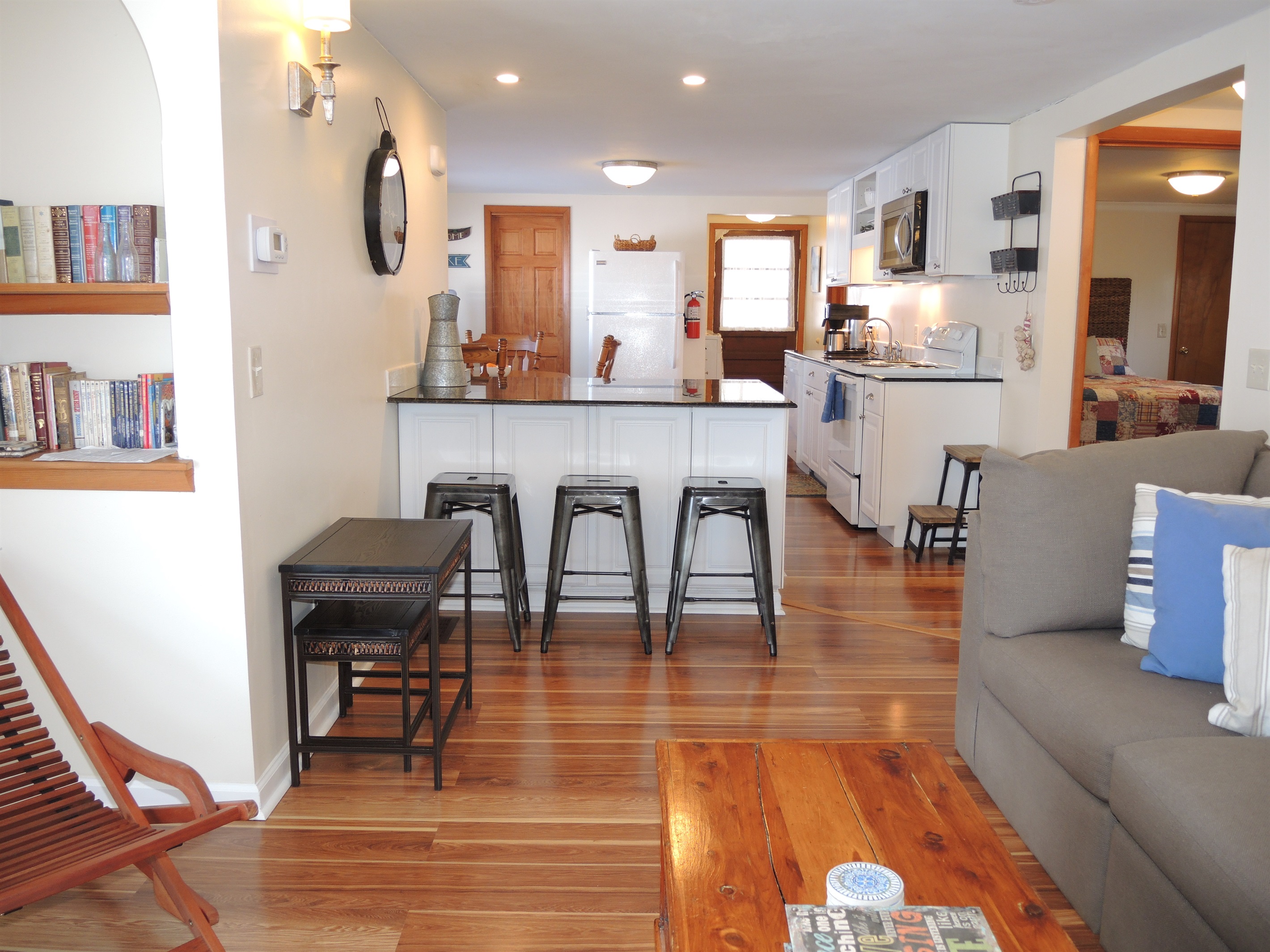 Living room and kitchen area