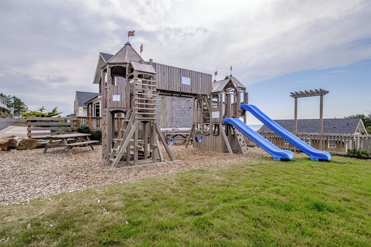 Playground, just steps away from the home offers plenty of outdoor fun for younger guests. 