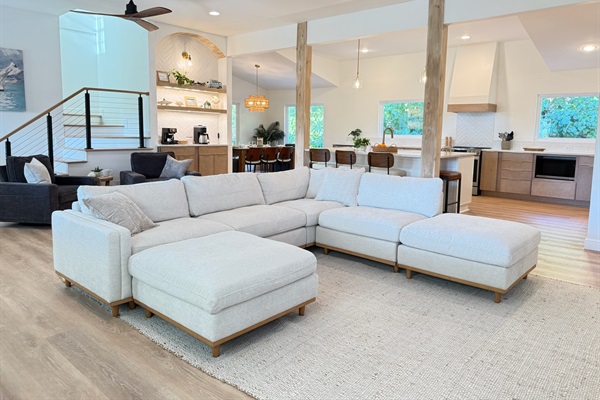 Open spaces beautifully and comfortably designed for gathering and making memories
