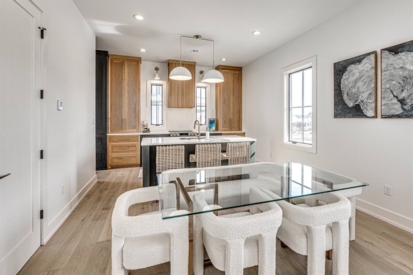 View from dining area to kitchen