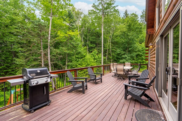 Fire up the grill and enjoy dinner with a view.