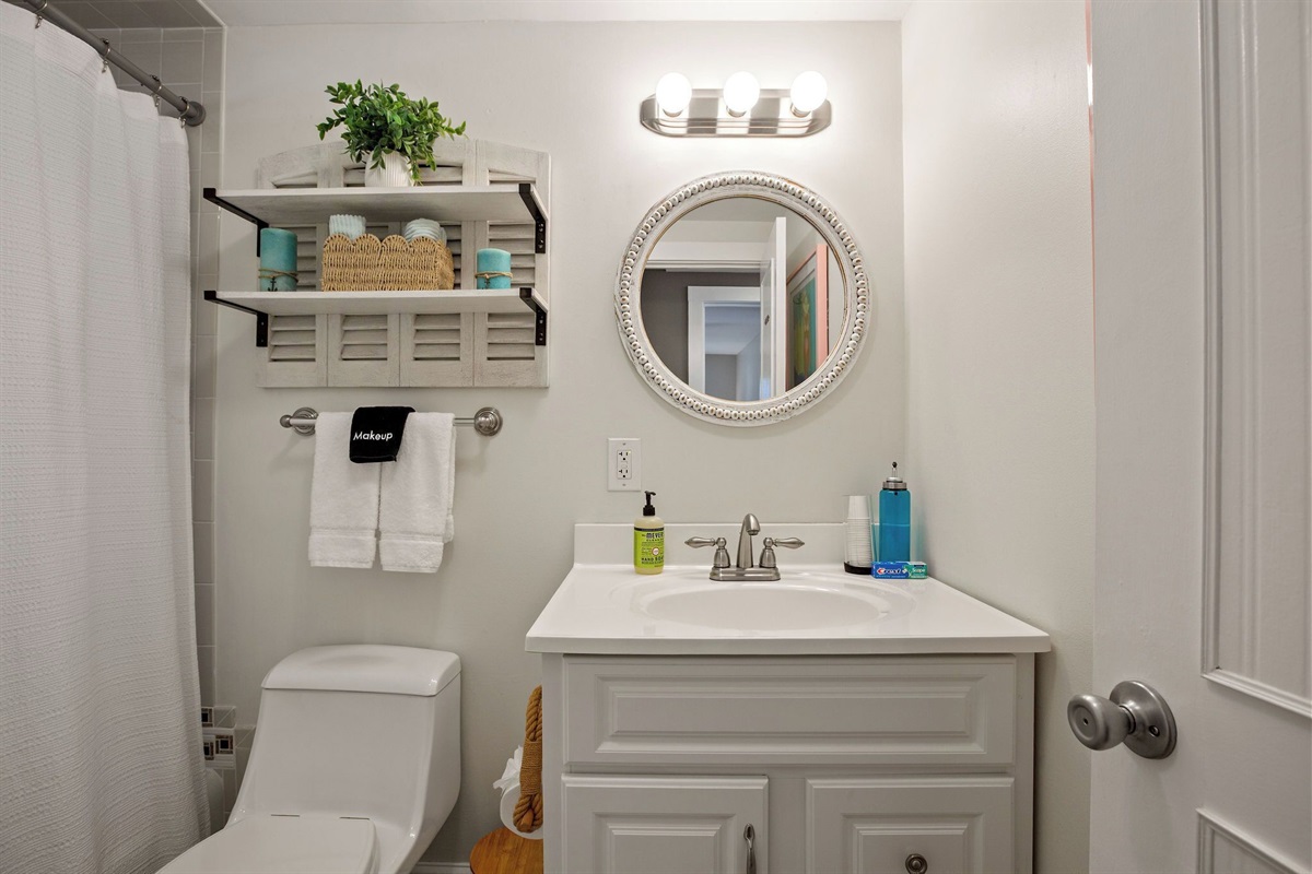Our lovely, extraordinarily clean bathroom is all yours!