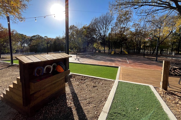 Multiple outdoor game options keep everyone entertained