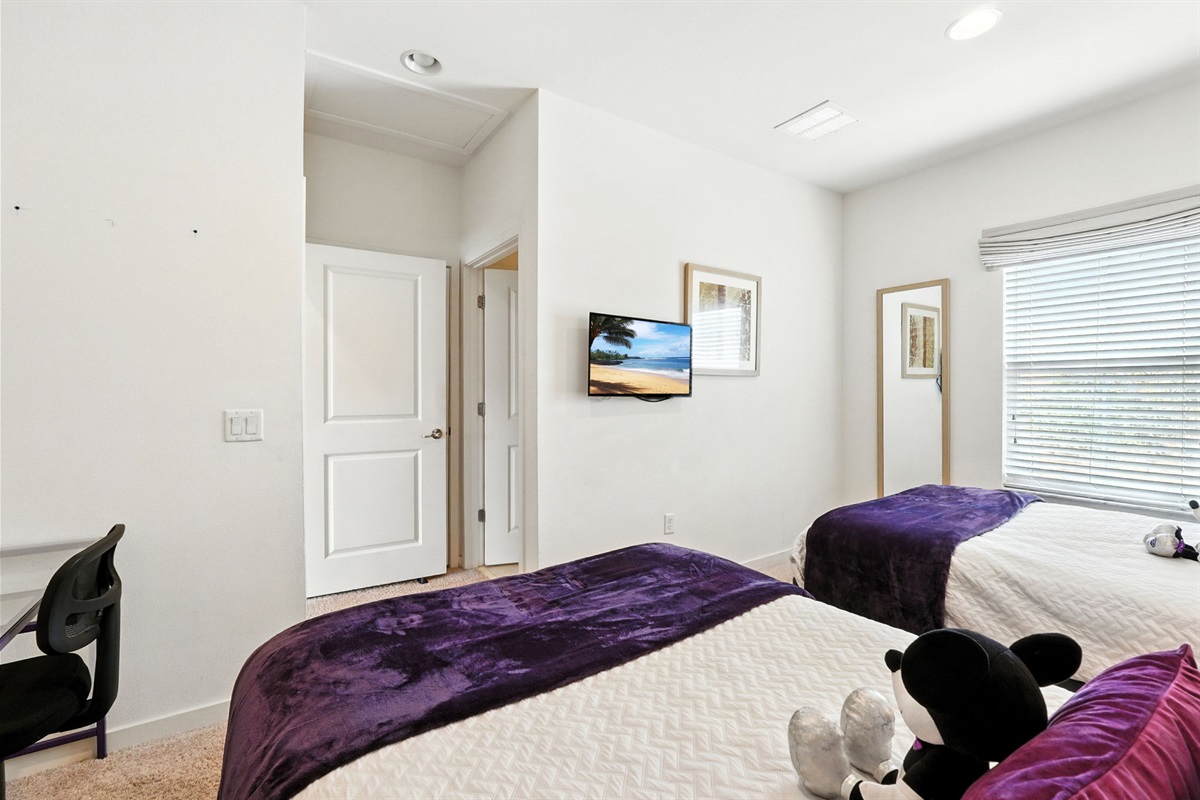 Plenty of room in the guest bedroom