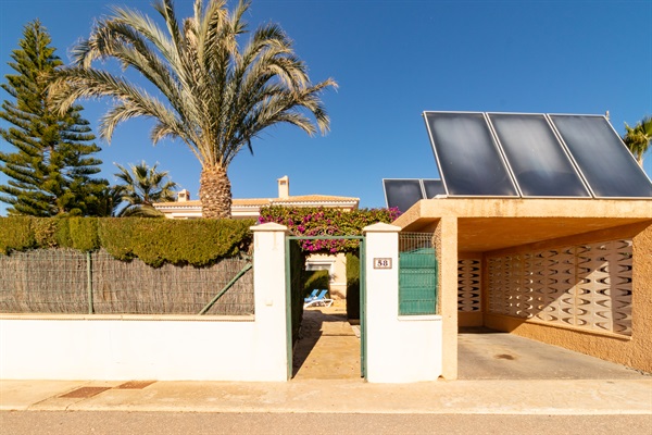 Entrance and carport