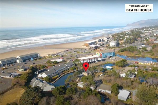 So close to the ocean you can hear it, with peekaboo views from bedrooms too! Situated on Devil's Lake canal just 2 blocks walk to the beach & Kyllo's restaurant and 1 block to the river. A quick kayak paddle from the deck will put out into the lake!