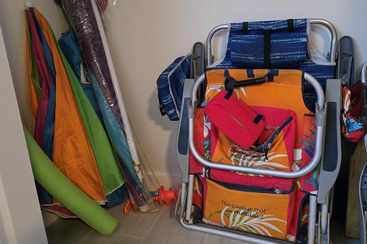 Plenty of beach gear