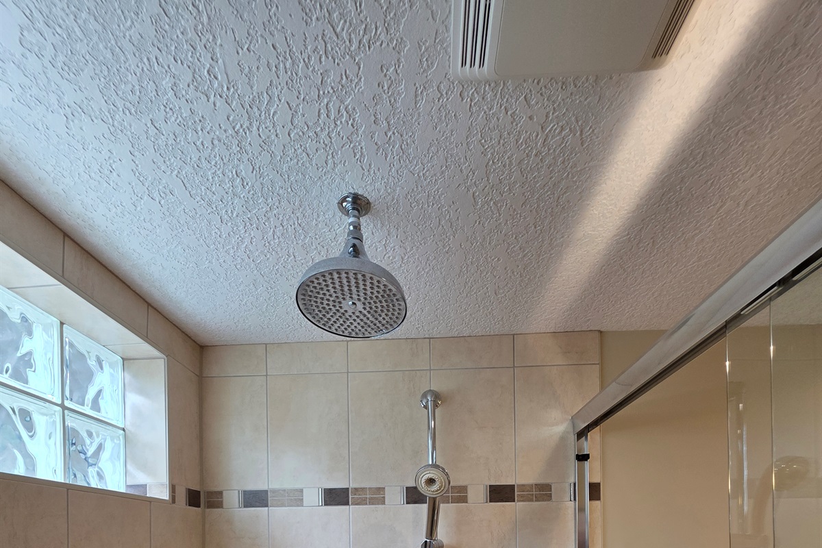 Unit B Oversized Rain shower.