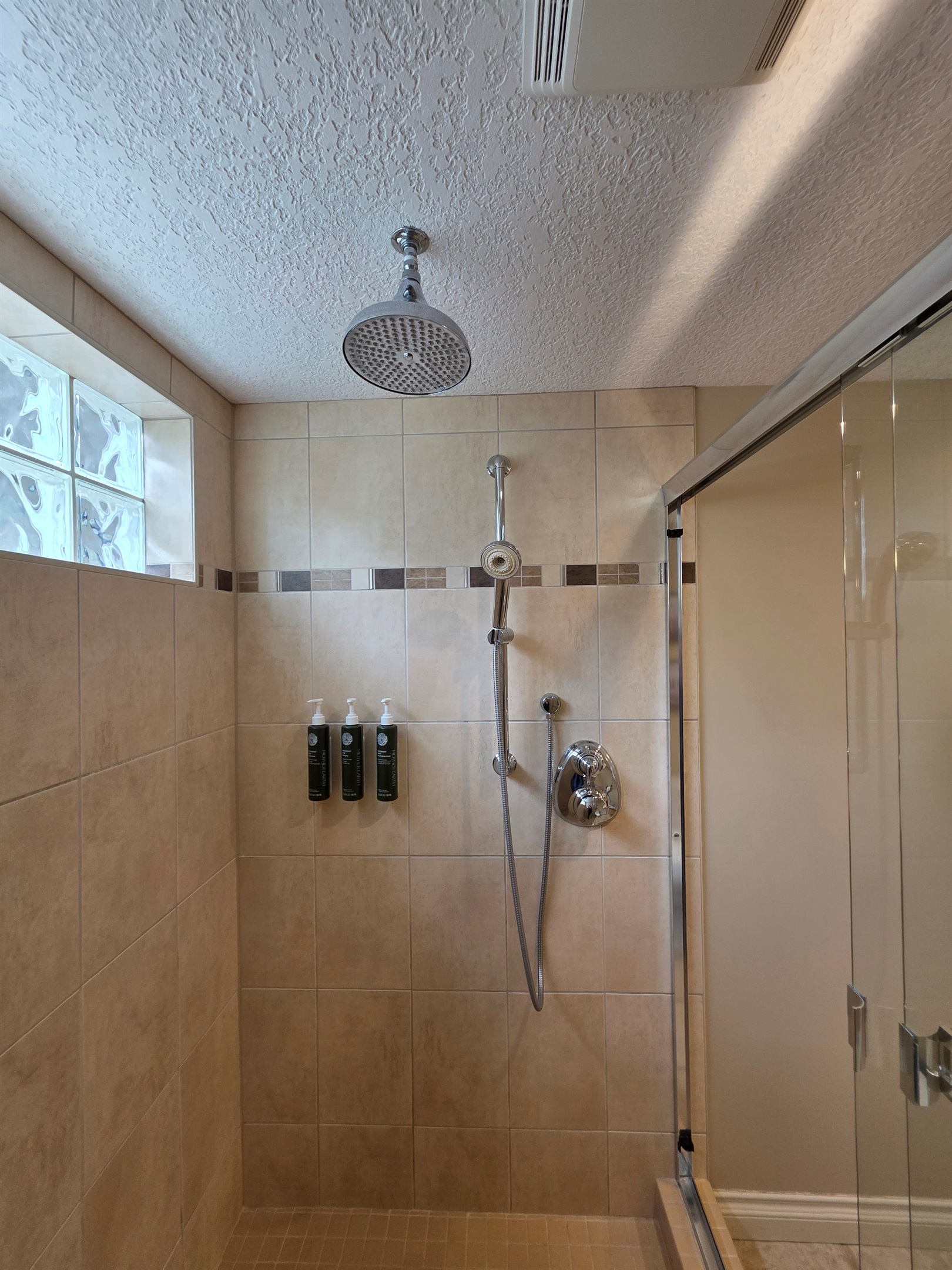 Unit B Oversized Rain shower.