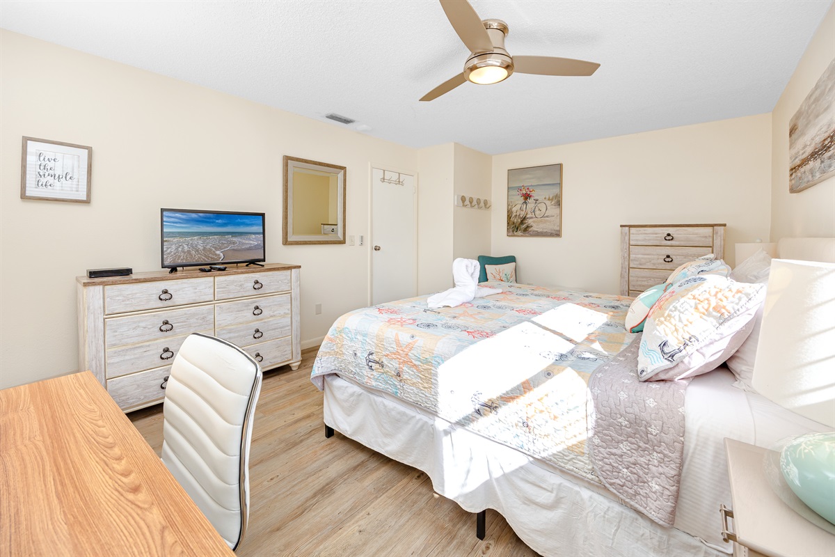 Master Bedroom with Smart TV