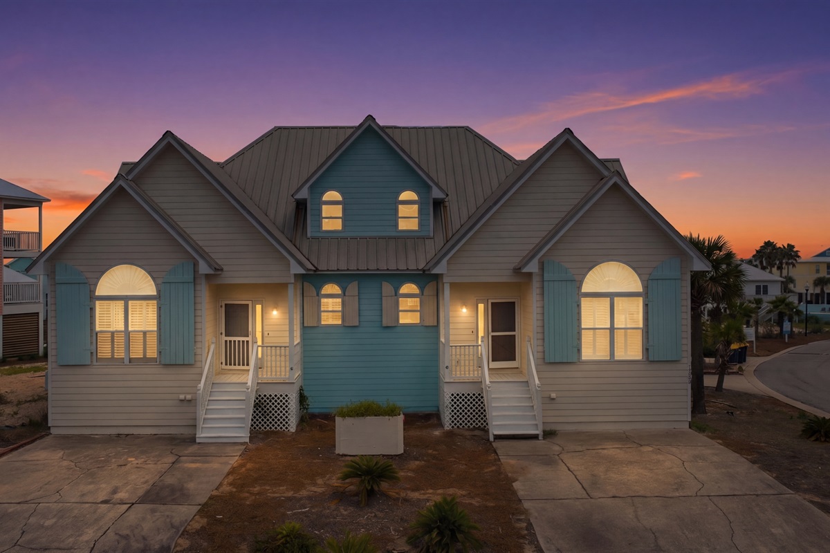 The front of the duplex. This listing is for one side. Both sides are available
