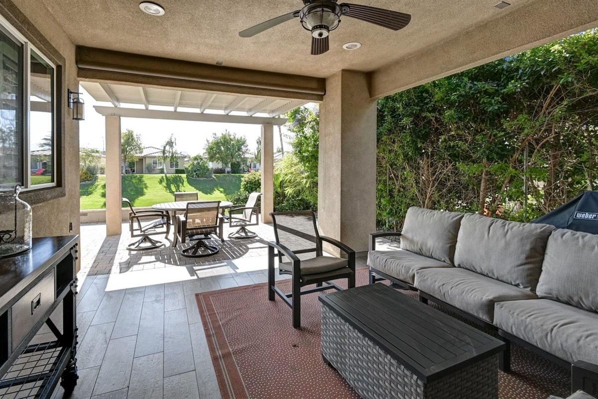 Back Patio Seating Area and Dining Table