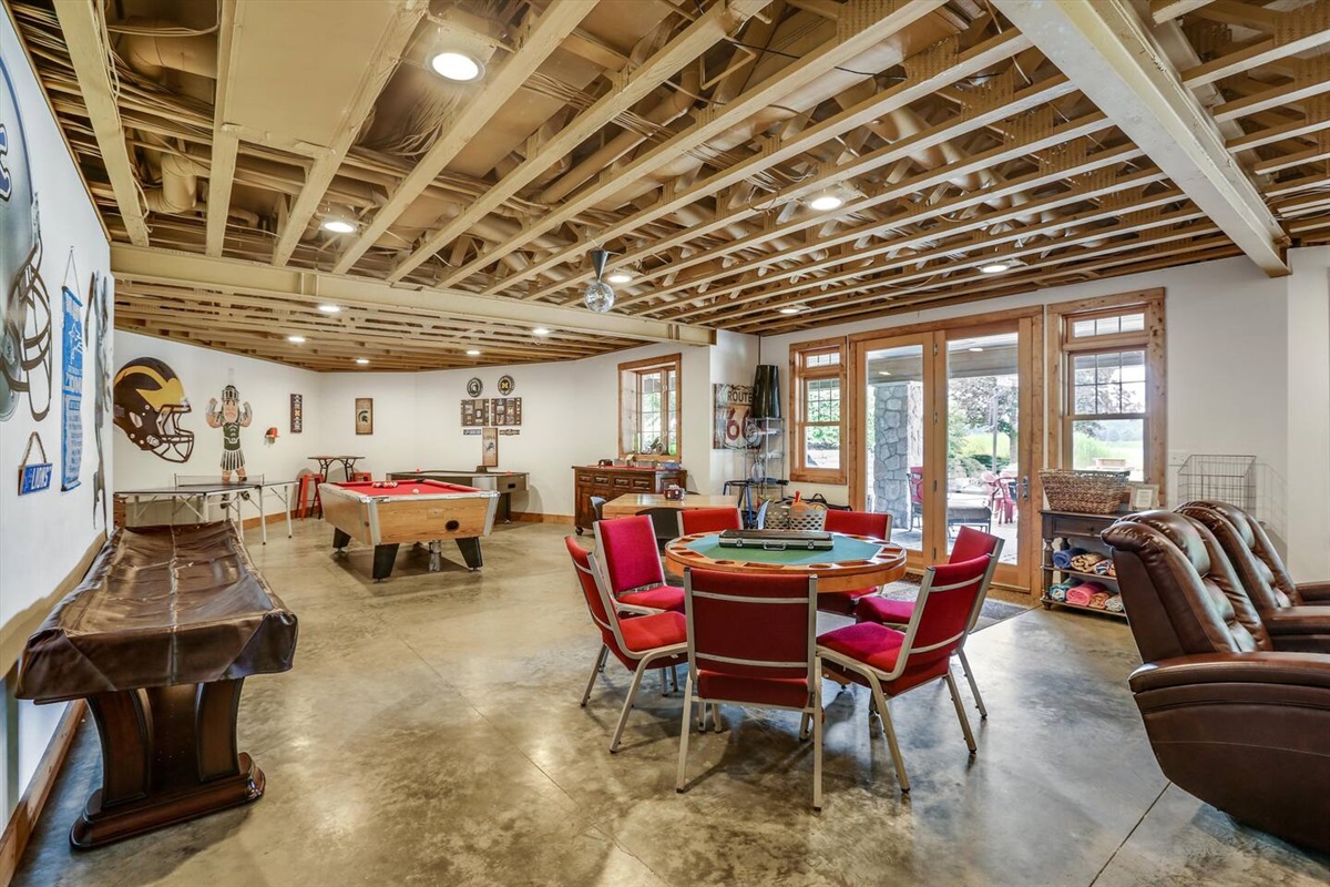 Full-Out Game Room will keep the whole group busy!