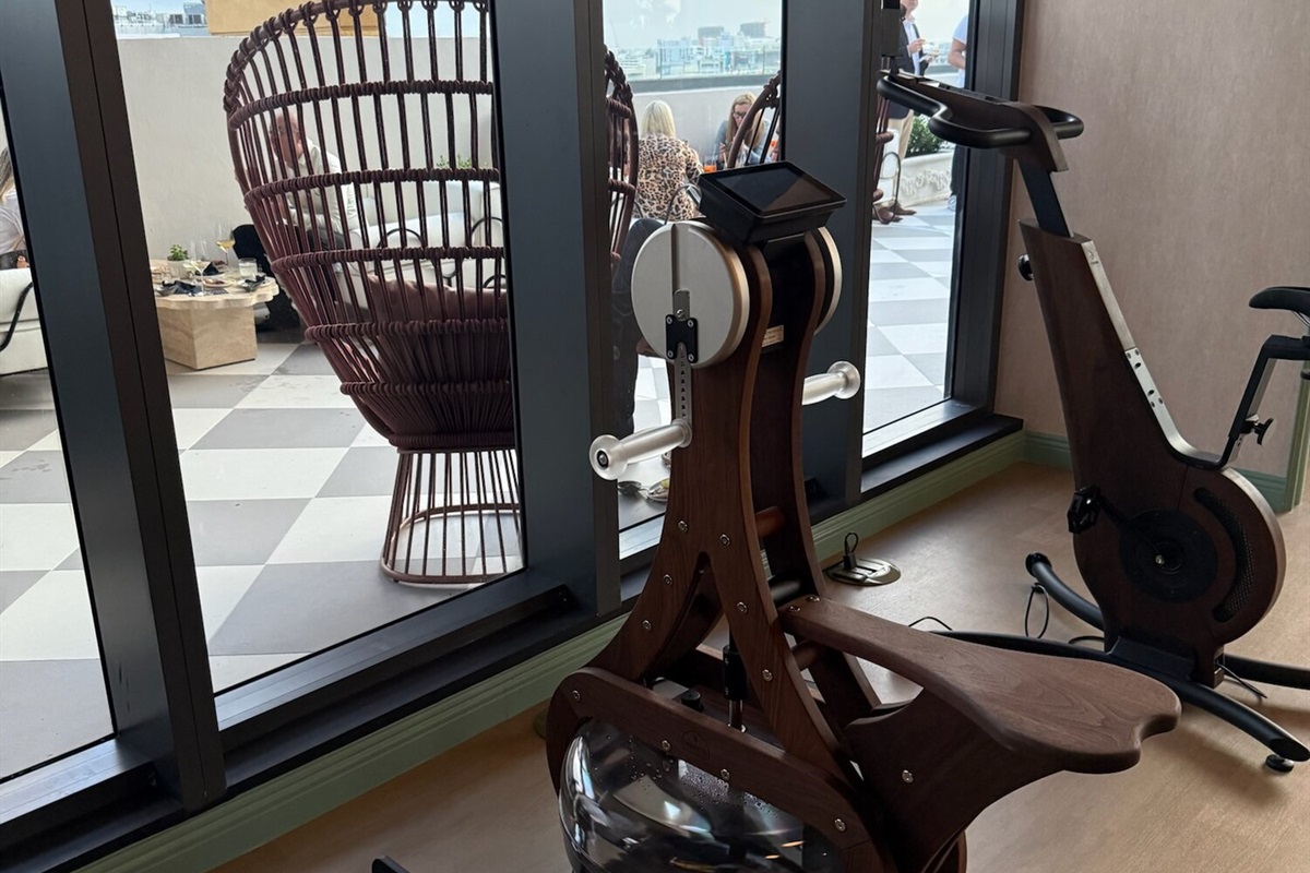 Resident fitness center - premium equipment with rooftop views, 24/7 access.