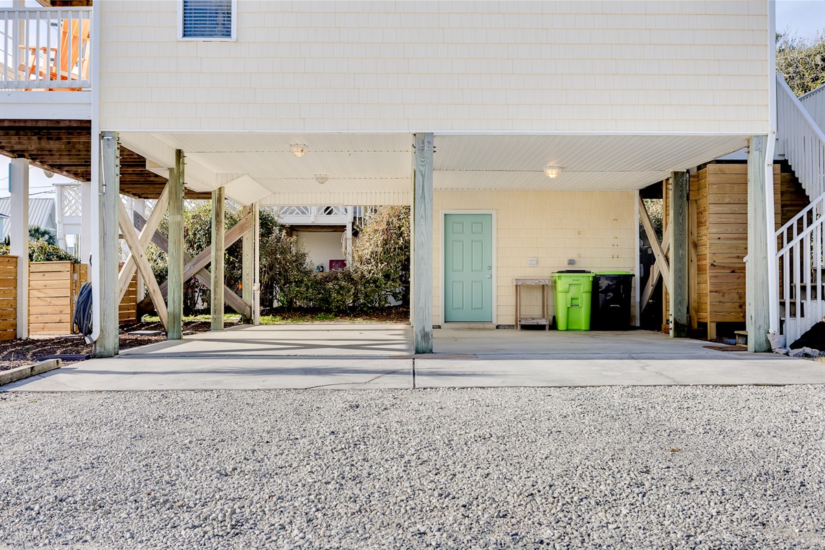 Enjoy convenient covered parking beneath the home with easy access to the private ground-floor entrance