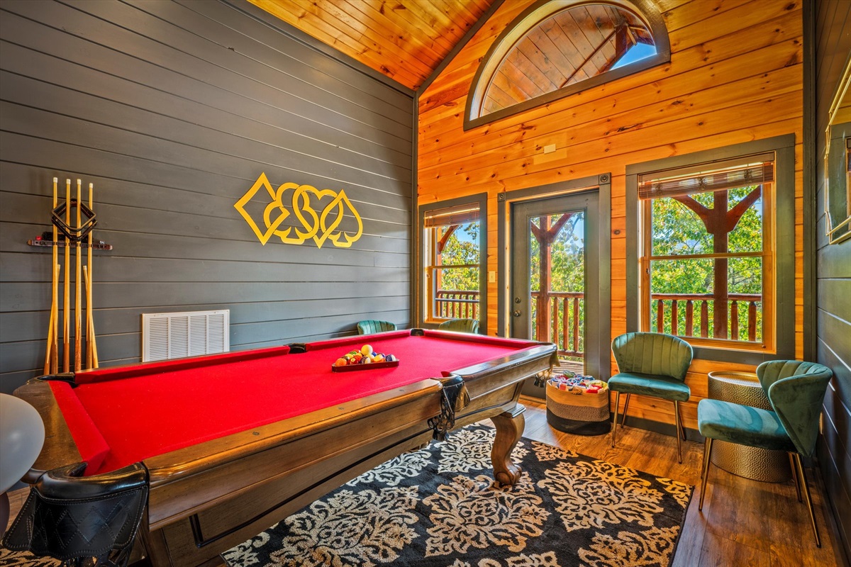 Challenge your family and friends to a game of pool