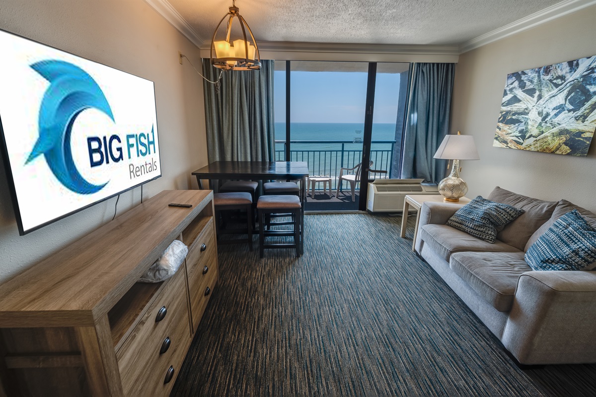 Large Living Area with Amazing Views of the Ocean, Beautifully Decorated