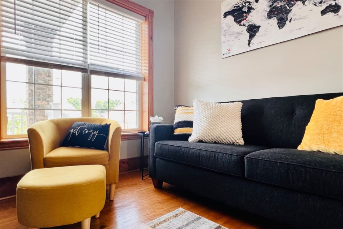 Spacious living area with plenty of room to relax, entertain, and enjoy the comfort of your home away from home.