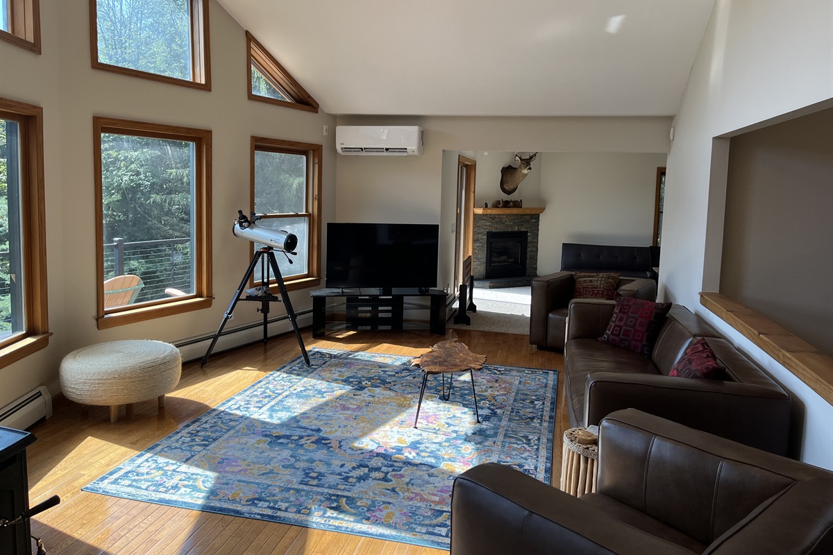 Living room into den/office