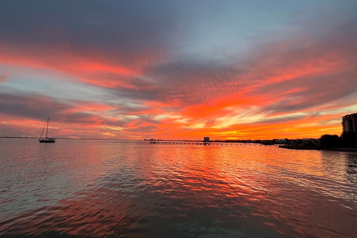 Beautiful sunsets from the balcony