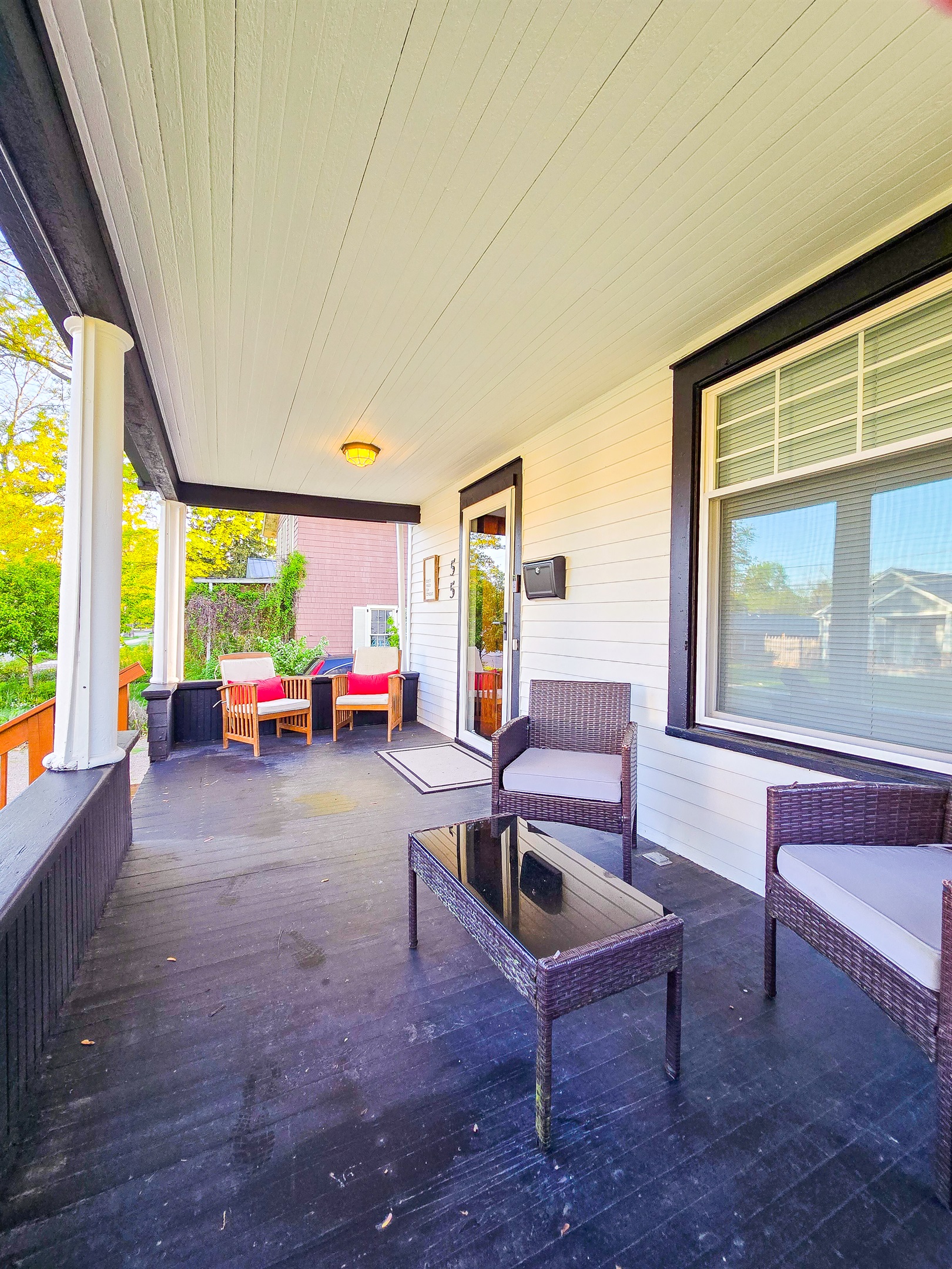 Enjoy your morning coffee on the porch. Space for everyone to gather. This is everyone's favorite hang out spot.