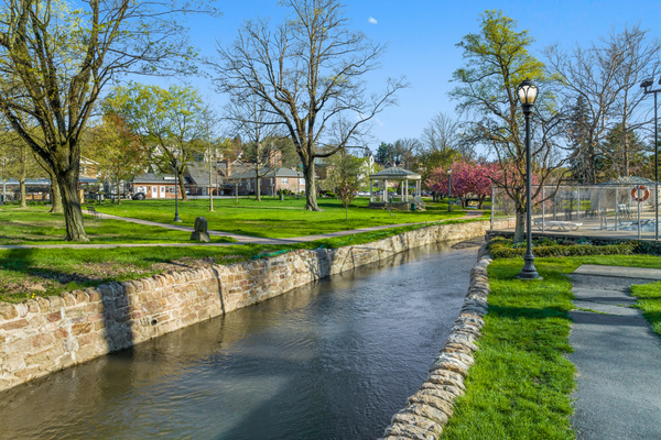 Berkeley Springs State Park, across the street from downtown Berkeley Springs, hosts weekly farmers markets and various festivals throughout the year.